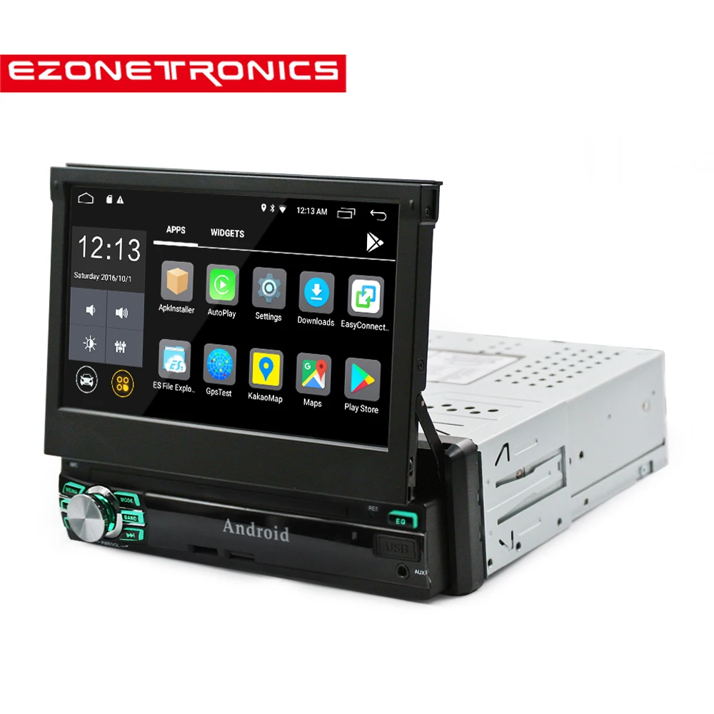 

1 Din Car Radio Player Android 8.0 Quad Core 2G+16G GPS Navigation Bluetooth Steering-wheel Remote Control Mic WiFi Support DAB+