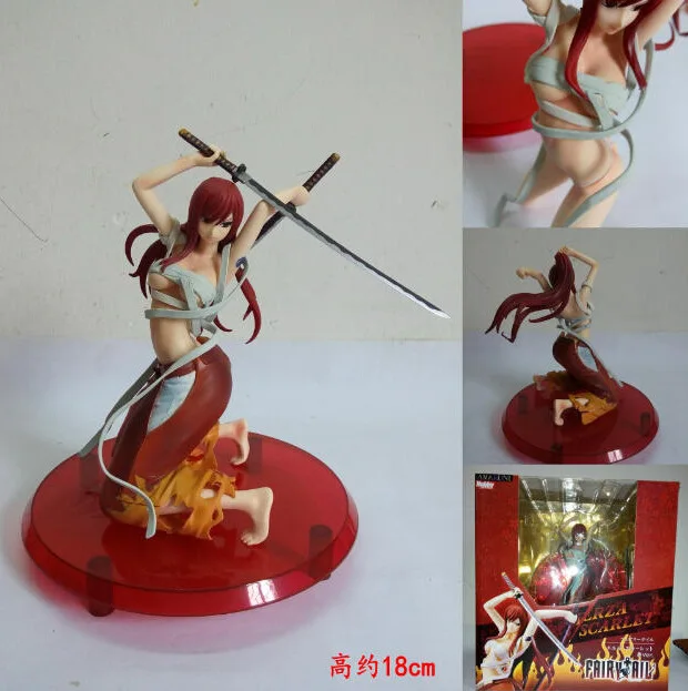 

Huong Anime Figure 20 CM Fairy Tail Elza Scarlet PVC Action Figure Collectible Model Toy