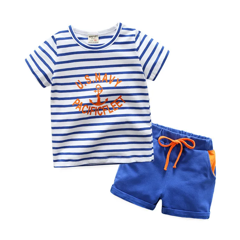 BibiCola infant baby fashion clothes Children boys clothes sets summer