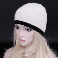 Женская зимняя шапка, вязаные шерстяные шапочки, Женская мода skullies, повседневные уличные Лыжные шапки, толстые теплые шапки для женщин