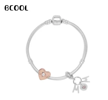 

100%925 Sterling Silver Original 1:1, Fashionable Silver Charm Bracelet, Suitable For Women Crystal Beads Bracelet Jewelry