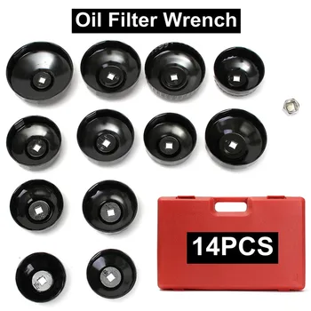 

14PCS Oil Filter Removal Wrench Cap Socket Drive Remover Tool Car Repair Kit Universal