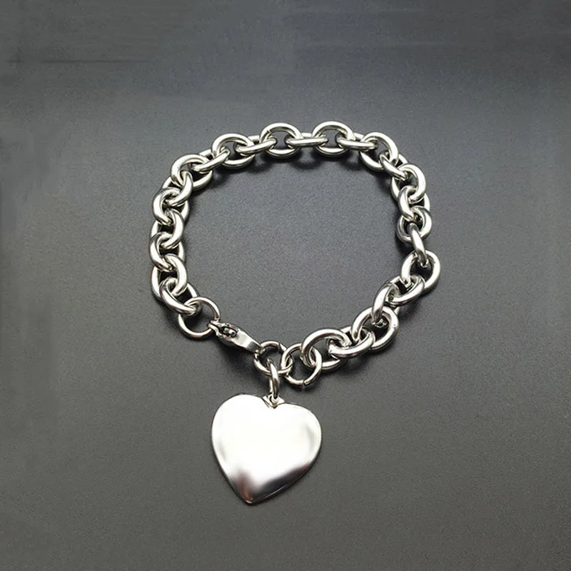 

New stainless steel jewelry titanium steel love heart heart bracelet hot sale