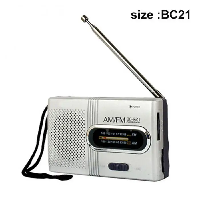 HOT Portable AM/FM Mini Radio with Telescopic Antenna Dual Band Channel Receiver Speaker BUS66
