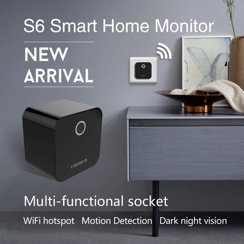 

Wifi Mini Camera Night Vision Motion Detection Multifunctional Socket Camcorder For Smartphone App Live View Baby Smart IP Cam