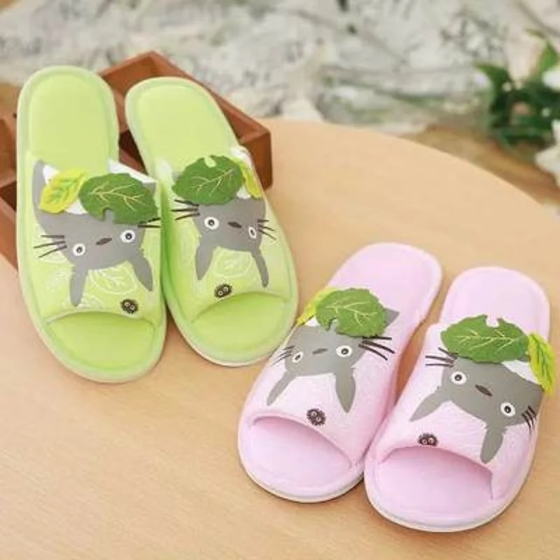 

Cartoon totoro cotton slippers spring and summer Home Furnishing indoor floor fish mouth shoes gift