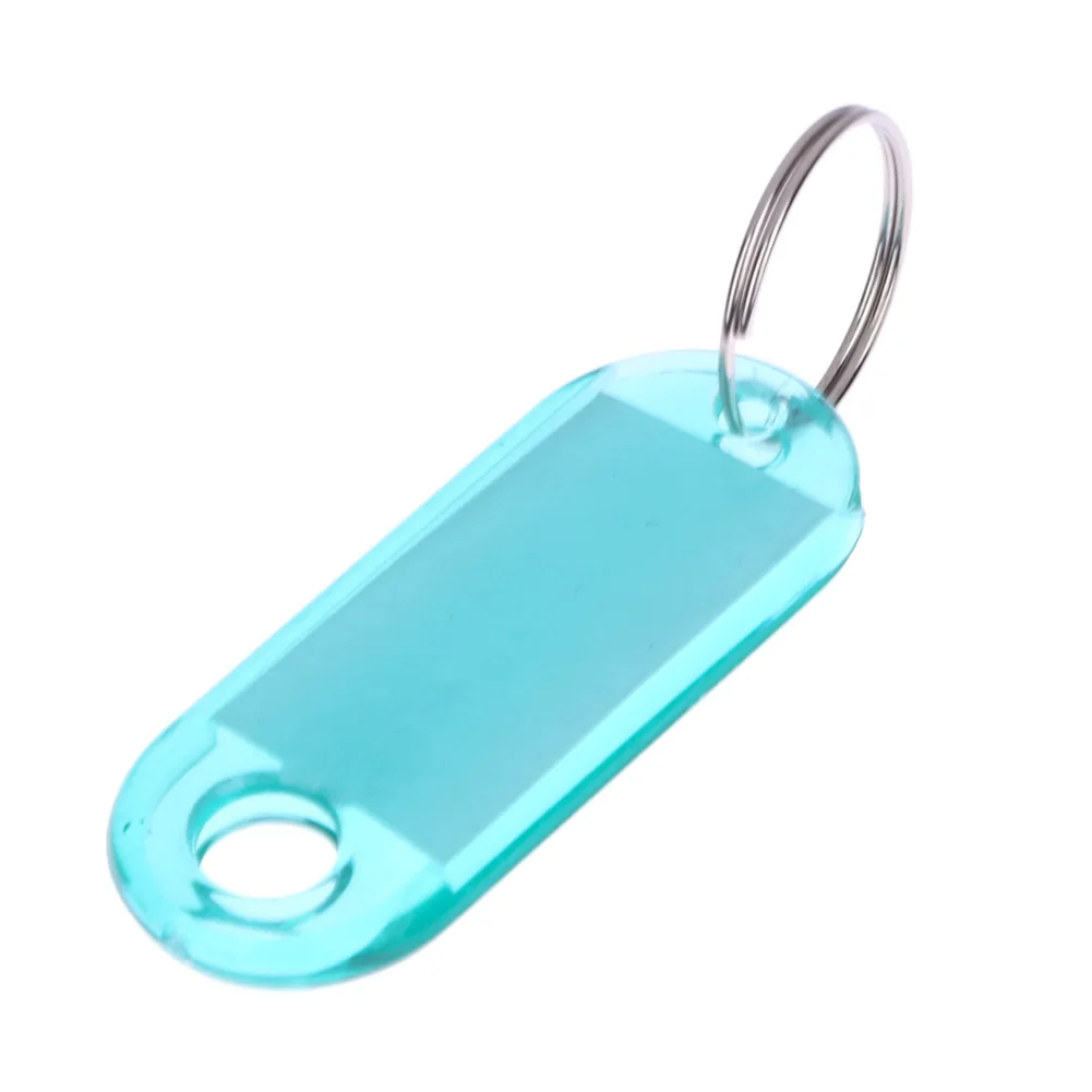 60 шт красочный матовый пластиковый багаж ID сумка ключ с ярлыком бирки для связки ключей случайный цвет