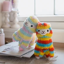 Plush Toy Alpaca Plush Toy Rainbow Doll Stuffed Toy Animal Plush Alpaca Decoration Soft Alpacasso Plush For Kids Birthday Gifts