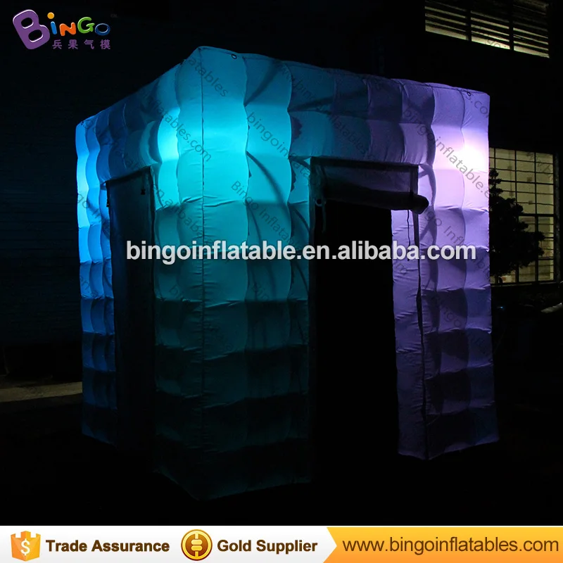  Hot Portable Photo Booth with Lighting 2.5L * 2.5W * 2.7HM Inflatabe Cube Tipi Tent Inflatable Boot