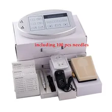 Профессиональная татуировка и перманентный макияж роторная машина комплект с бесплатным 100 шт. иглы