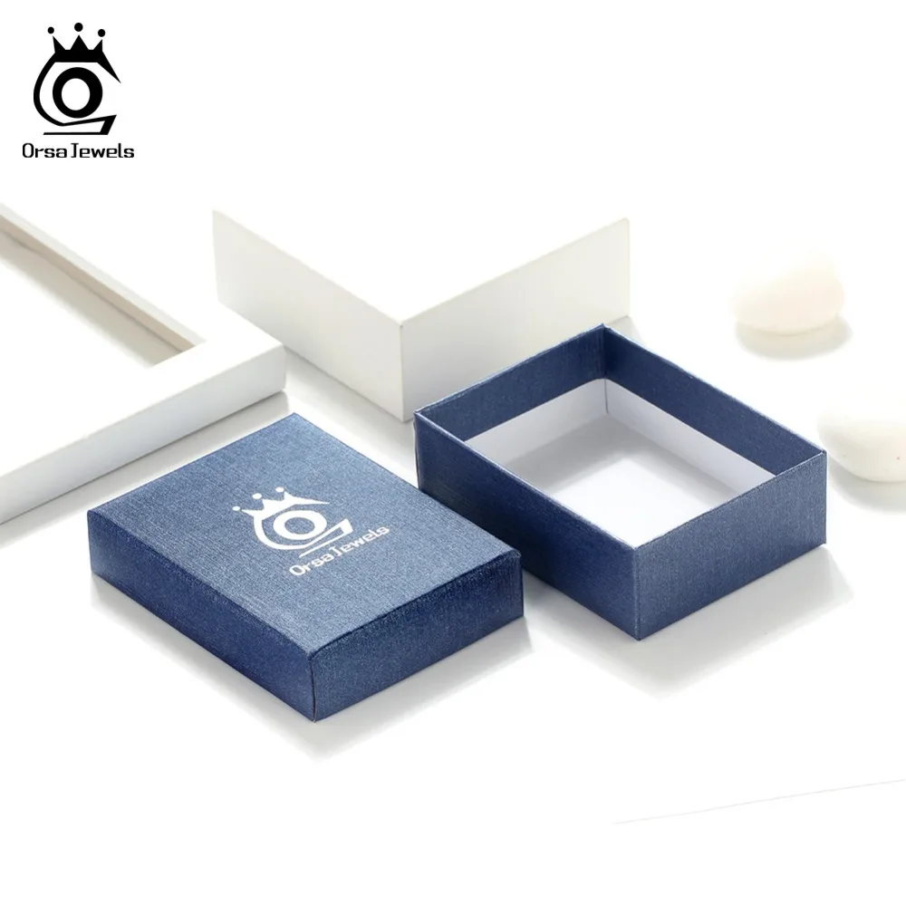

ORSA JEWELS Box Carrying Jewelry Gift Packing Blue Boxes Gift For Jewelry Packing Wedding Party Wholesale Package BZH14