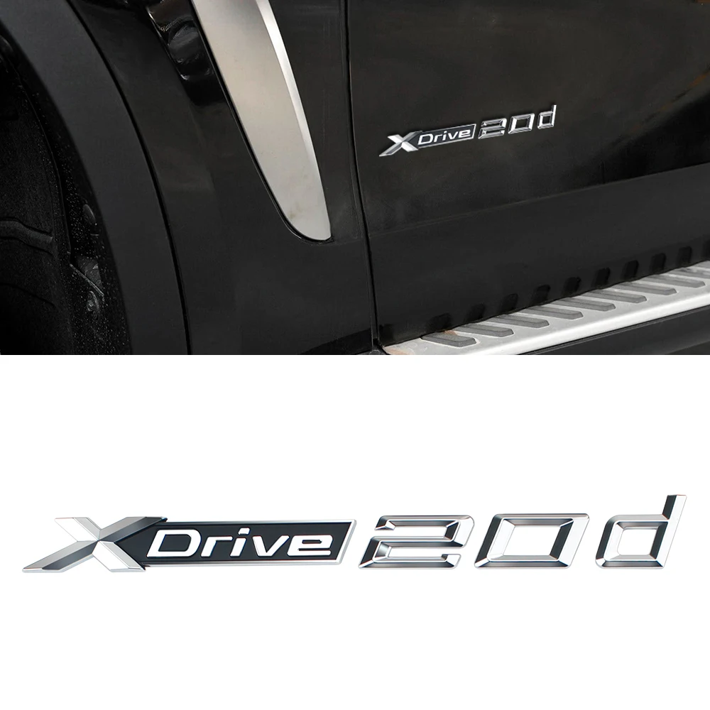 3D металлическая эмблема наклека на машину Xdrive 20D для BMW E53 X5 X3 E70 E83 F25 X4 F26 Z4 E39 E46