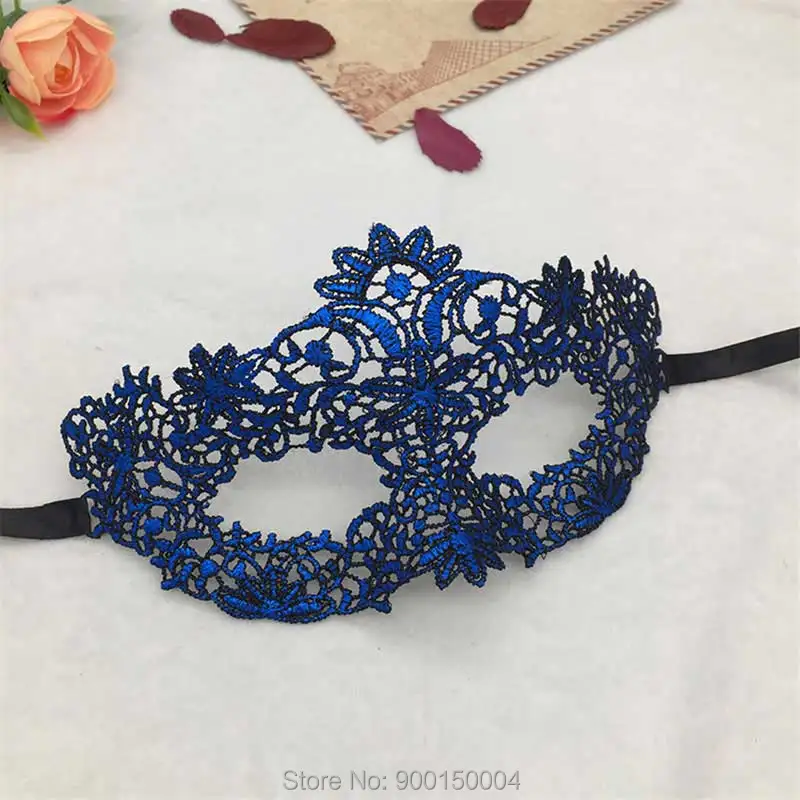 1pc Blue Sexy Lady Lace Mask Eye Mask For Masquerade Party Halloween Party Fancy Drop shipping  (3)