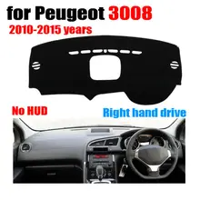 Car dashboard covers mat for Peugeot 3008 Low configuration 2010-2015 Right hand drive dashmat pad dash cover auto accessories