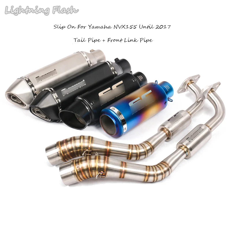 

For Yamaha NVX155 Until 2017 51mm Motorcycle Exhaust Pipe Full System With Front Link Pipe Set Dirt Bike modified Escape Slip On