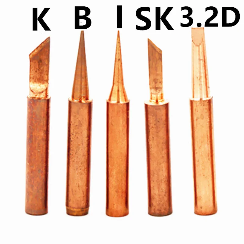 SZBFT Чистая медь 900M-T набор паяльник без свинца для Hakko паяльная станция - Цвет: copper K B I SK 3.2D