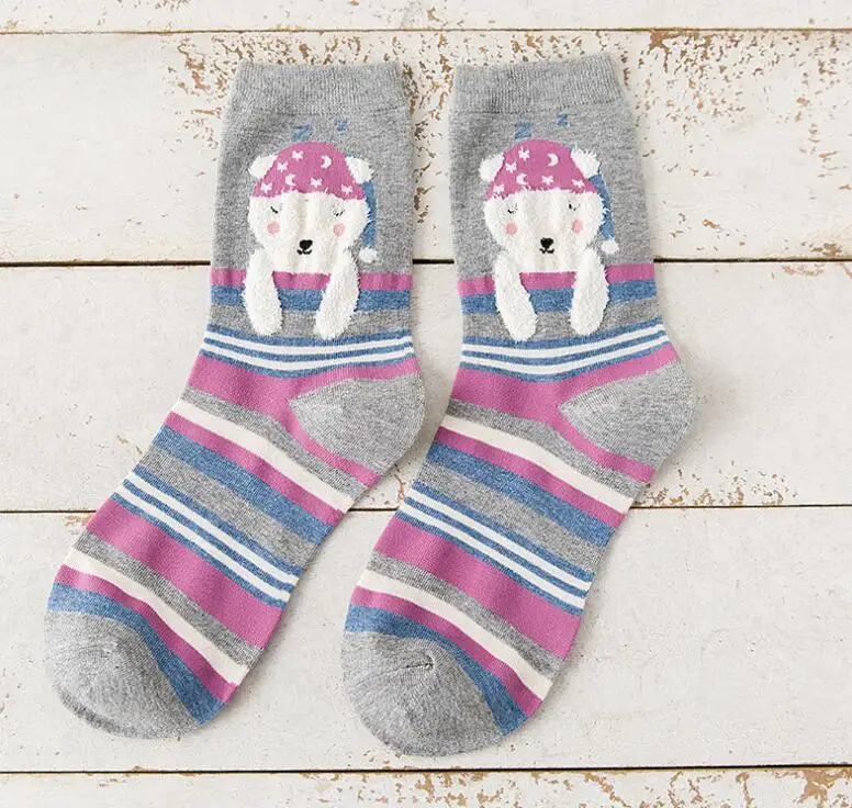 Зимние новые женские одноцветные носки удобные милые японские Носки с рисунком из перьев женские хлопковые носки без пятки - Цвет: a5