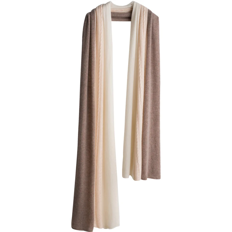 SZDYQH Высокое качество кашемировый шарф 3 зимние вязаные одежды 230 г сплошной цвет смешанные модные пашмины Роскошная шаль