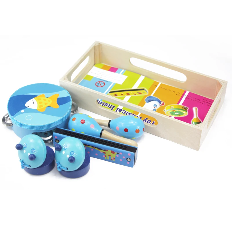 Kids Wooden Musical Toys Baby Child Musical Instruments Set Brand Gifts children's early