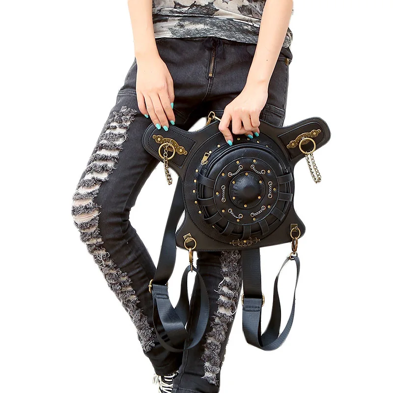 Готический Steam Punk сумки ретро Поясные рок высокие пакет искусственная кожа Crossbody