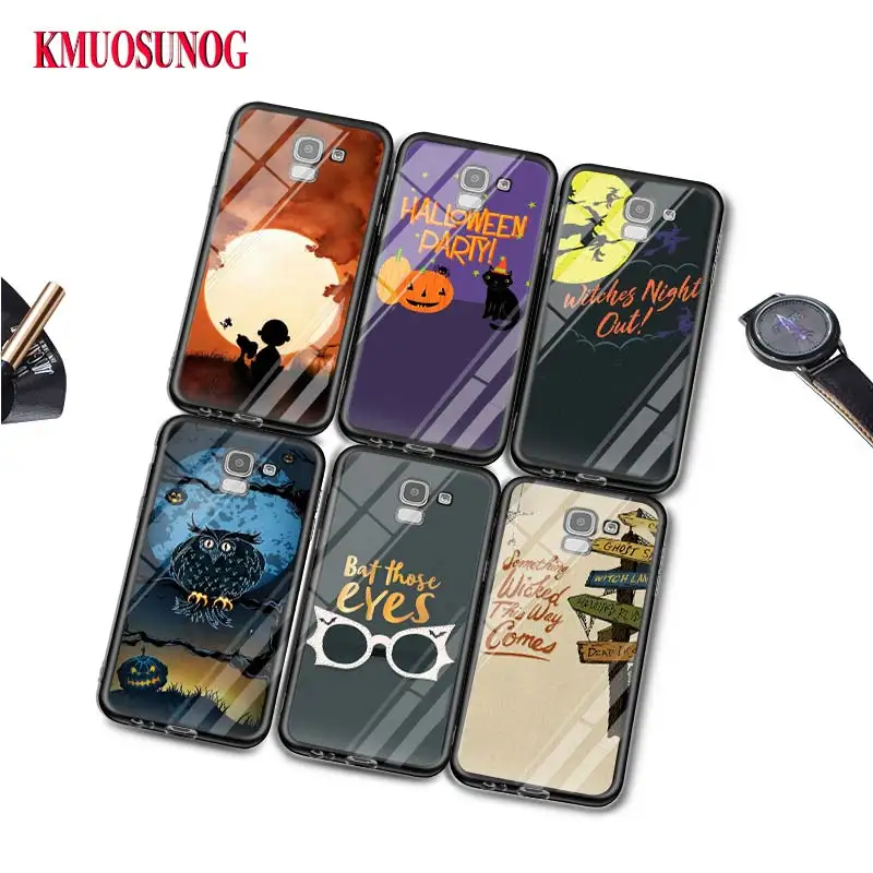 

Black Silicone Case Nightmare Before Christmas halloween for Samsung Galaxy j8 j7 j6 j5 j4 j3 Plus Prime 2018 2017 2016 Cover