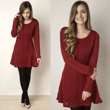 Women Twisted Back Slit Sweater Dress dames Kleding jerseis knitted pull Femme Long Jumper midi pullover Sweater Dresses