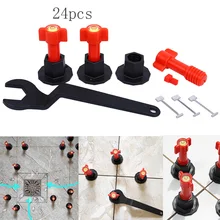 24Pcs Reusable Wedges Wall Floor Tile Leveler Locator Spacer with Balance Bubble