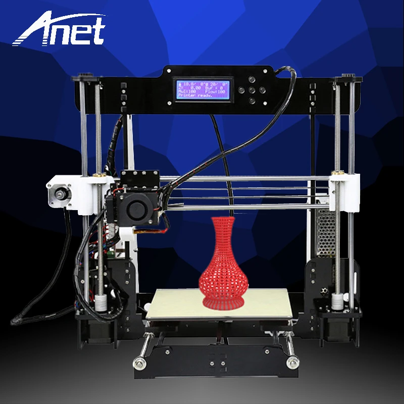 Оригинальный Anet A8 3D принтер Prusa i3 Reprap высокое качество Горячая кровать 8 Гб SD карта