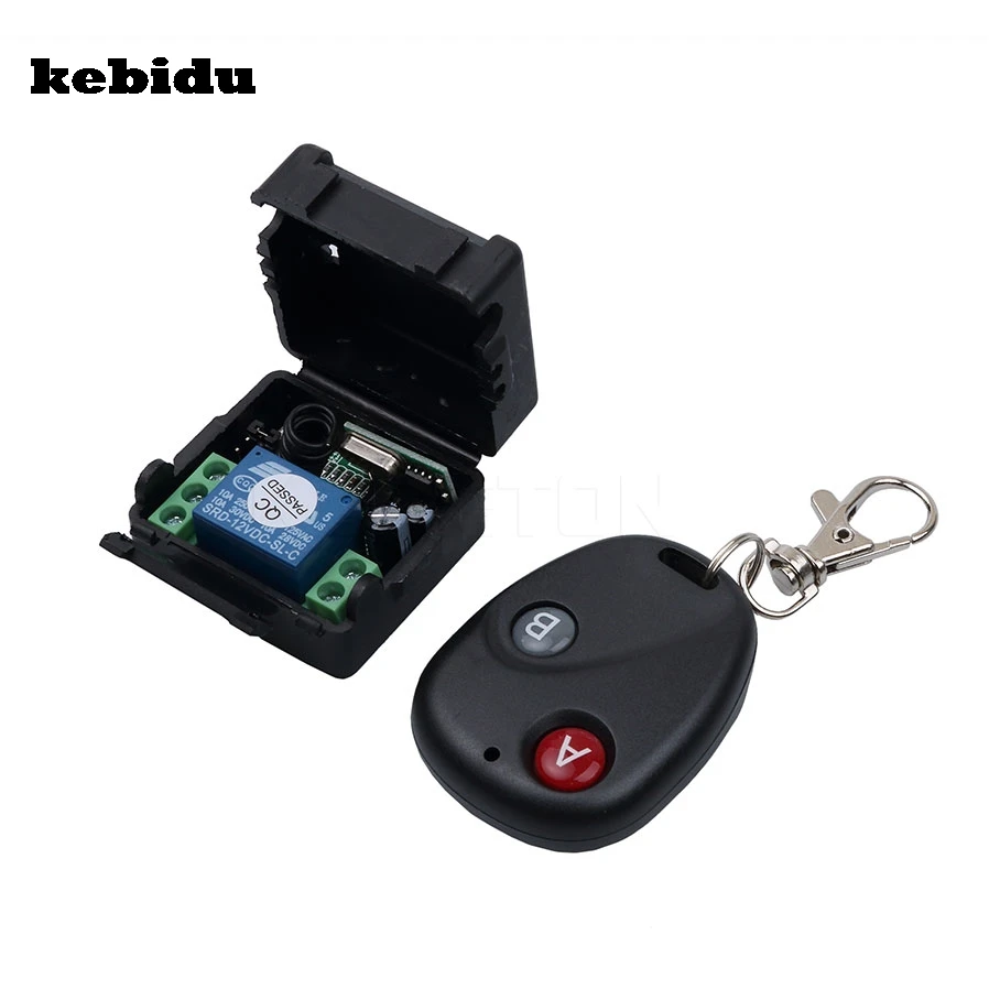 

kebidu New Universal Wireless Remote Control Switch DC12V 10A 433MHz Telecomando Transmitter with Receiver