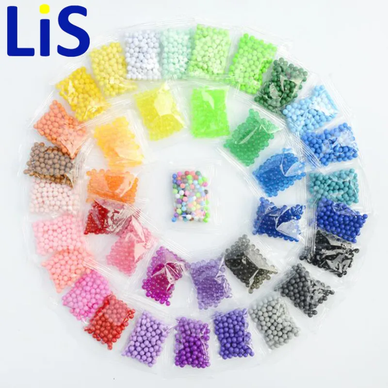 

9000pcsMagic Beads DIY Puzzles For Children Slime Toy Colorful Water Mist Perler Beads 3D Puzzle Pieducational Montessori Toy