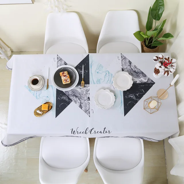 Buy Blue Pac Waterproof Table Cloth Cotton And Linen