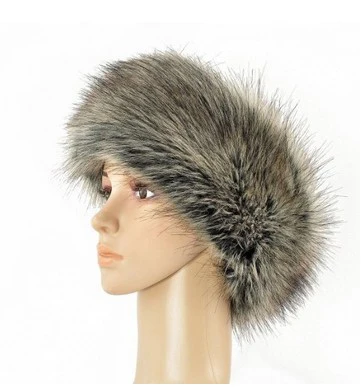 Высококачественная шапка из искусственного меха с серебристым лисьим мехом, Женская Зимняя Шапка-бини для женщин, женская полая шапка для конского хвоста, CP089 - Цвет: Темно-серый