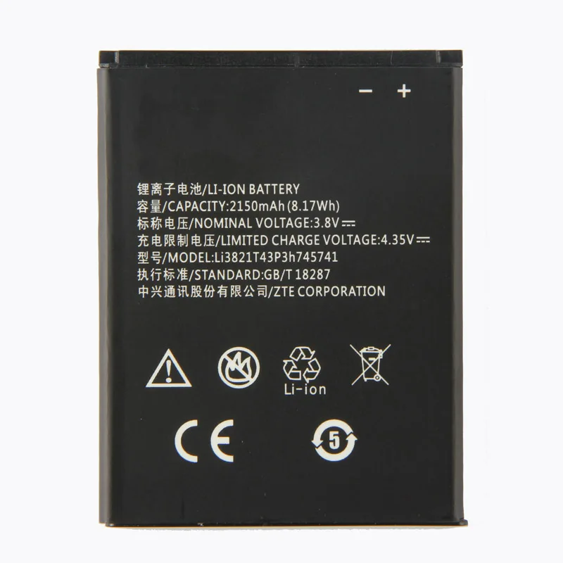

Origina High Capacity Li3821T43p3h745741 phone battery For ZTE Blade L5 L5 PLUS C370 Accumulator 2150mAh