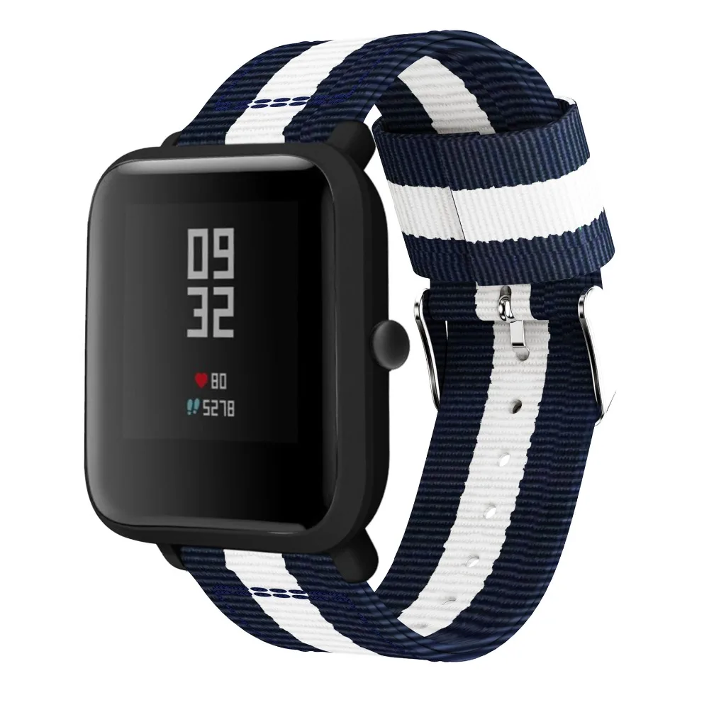 Нейлоновый ремешок для часов Amazfit Bip Youth для Xiaomi Huami Amazfit GTR 42 мм браслет для Huami Amazfit GTS ремешок на запястье