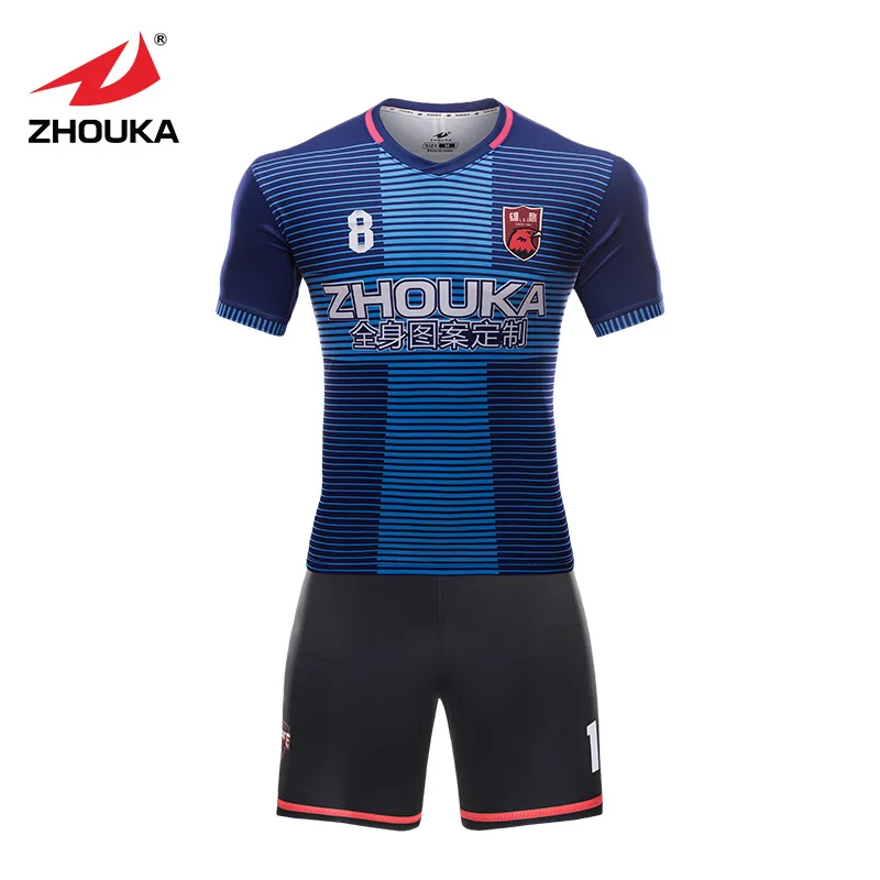 

Custom sublimation thailand football shirts polyester quick dry soccer uniforms sets men best thai quality soccer jerseys