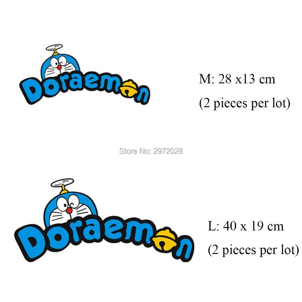 US $4 99 2 X Baru Kartun Doraemon Mobil Kreatif Aksesori Auto Decal Mobil Kartun Mobil Bumper Tubuh Decal Kreatif Pola Vinyl Mobil Stiker Mobil &