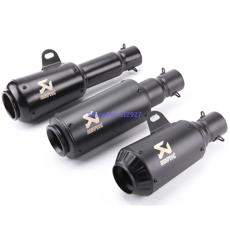 

Universal Inlet 51mm Motorcycle Exhaust Muffler Stainless Steel Laser Logo Akrapovic Motorbike Muffler Exhaust Pipe Escape