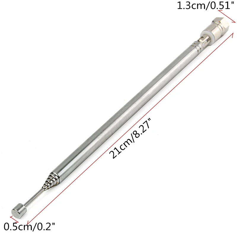 21-98 см Тип F ТВ Радио Антенна 7 воздуха телескопическая секция разъем Замена кабеля для ТВ AM FM радио
