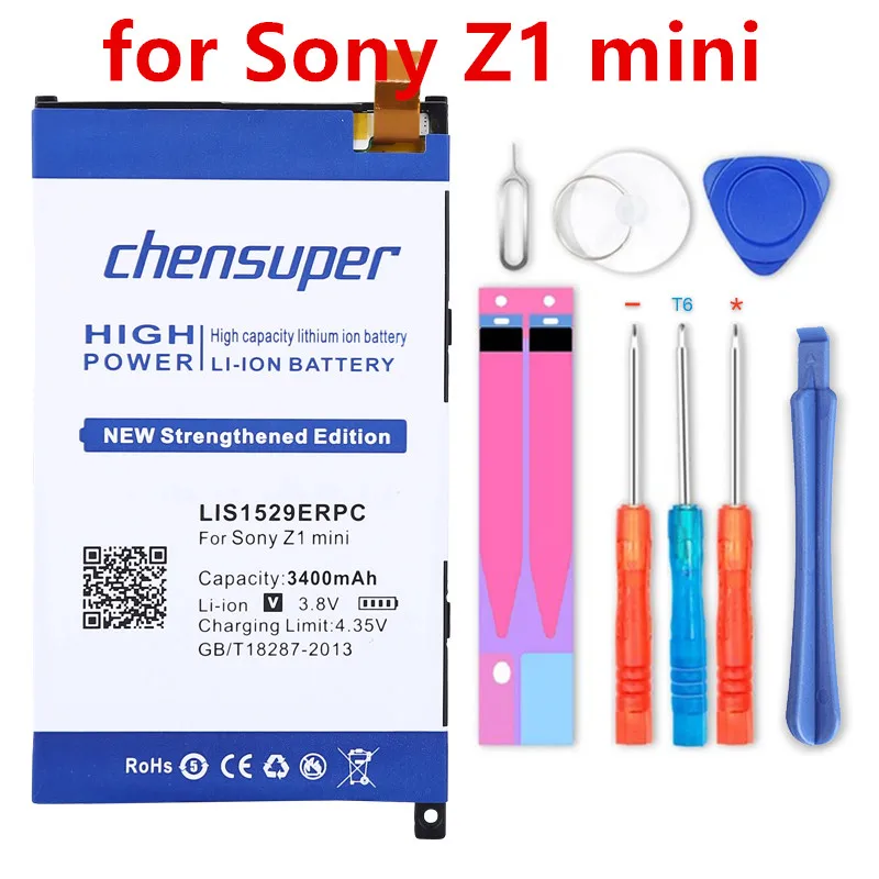 Аккумулятор для телефона Sony Xperia Z1 mini Compact D5503 3400 мАч замена батареи высокого