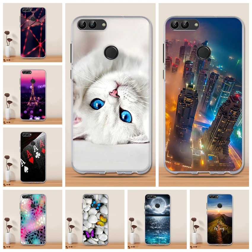 Мягкий чехол из ТПУ для Huawei P smart силиконовый защитный Бампер Enjoy 7S чехол|case for