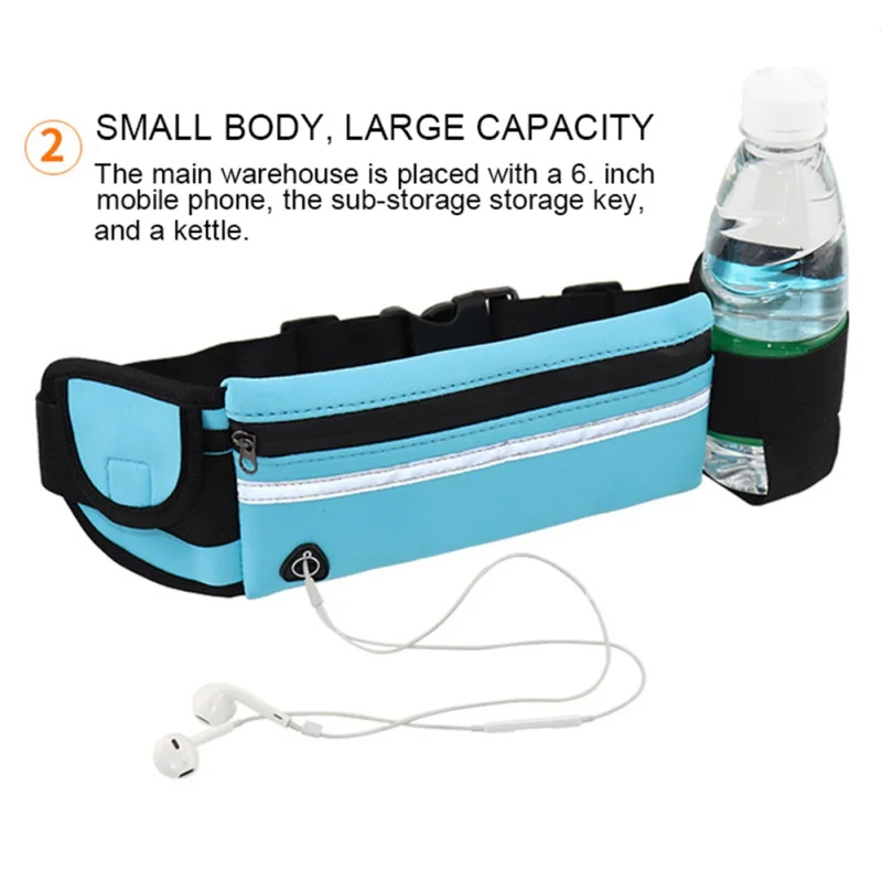 

Running Waist Bag Sports Waterproof Anti-theft Mobile Phone Holder invisible kettle Belt Belly Bag Women Gym Fitness Bag NEW