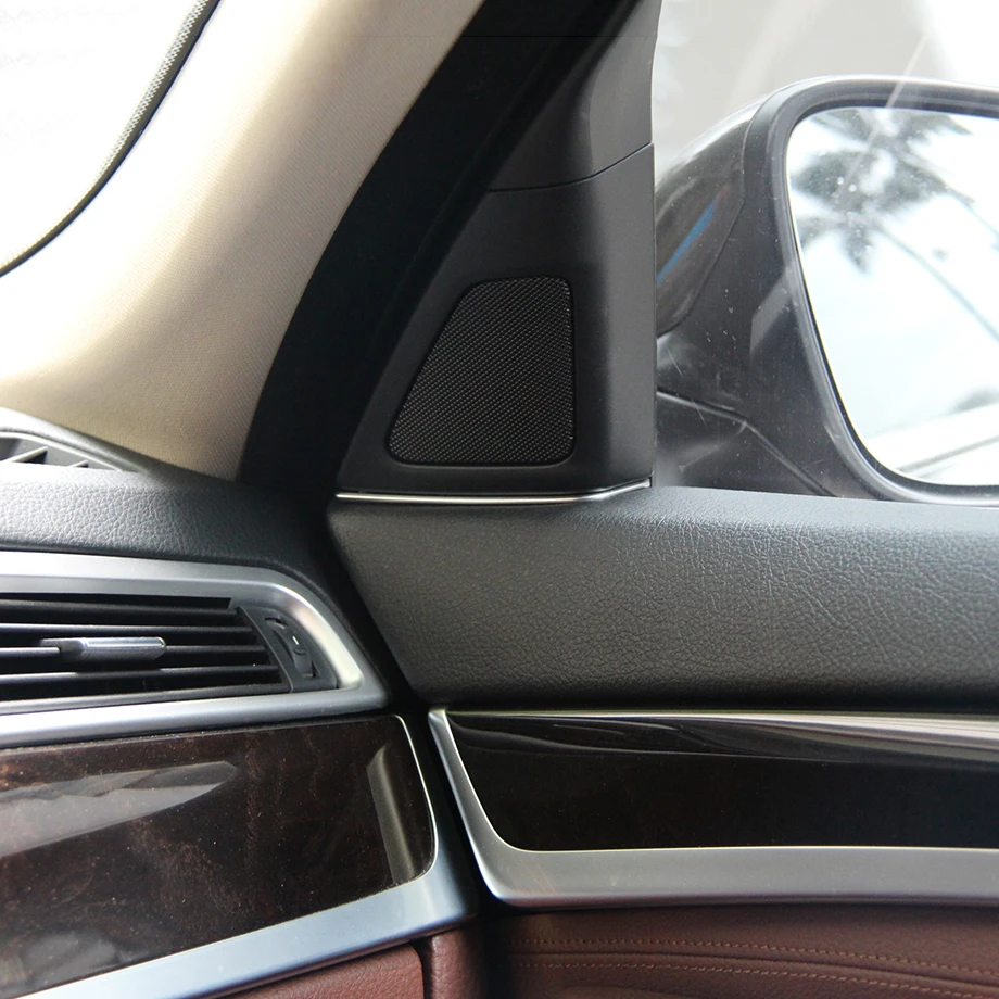 2 шт./компл. хром интерьерные аксессуары для BMW 5 серии f10 520li 525li 530 2011- крышка аудио динамика отделка автомобильный Стайлинг