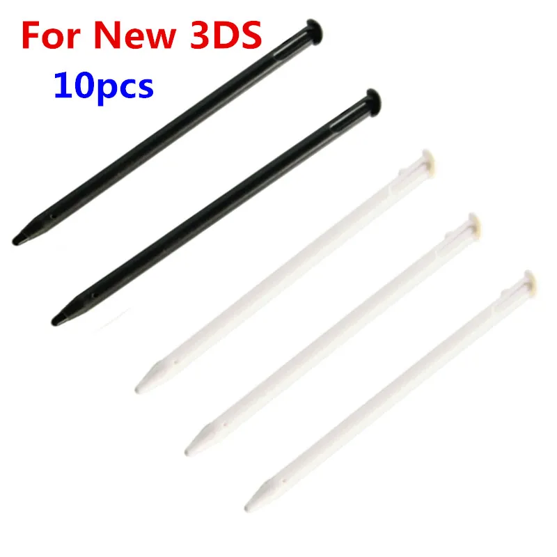 

10PCS Plastic Touch Screen Stylus Pen for Nintend NEW 3DS Console Stylus Pen Game Accessories choice black white color