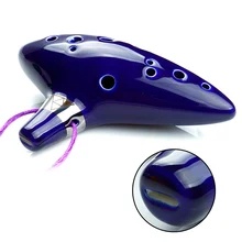 12 отверстий керамическая окарина C музыкальный инструмент с музыкальная Партитура для начинающих яркий глазурь керамика деревянных духовых инструментов