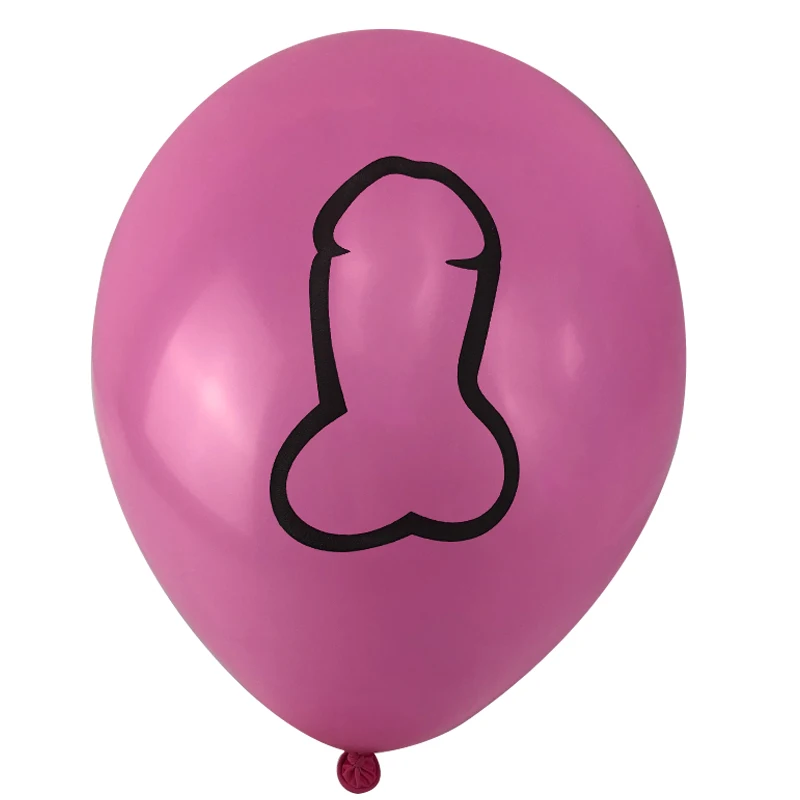 10 шт одинаковые воздушные шары для пениса, черные шары, розовые шары в форме пениса, грубые воздушные шары для девичника, вечерние украшения - Цвет: rose