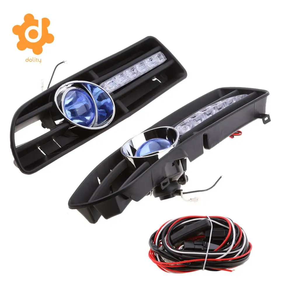 2 Pieces Car Fog Light Lamp Grille Clear Lens for  VW Jetta Bora Mk4 99-04