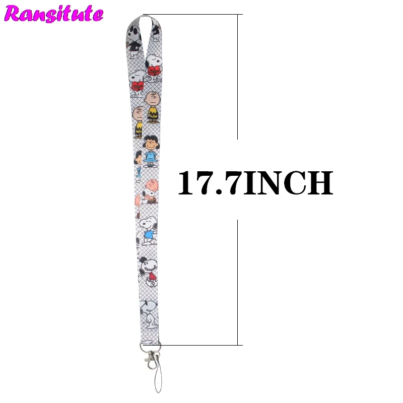Ransitute R332 لطيف الكلب الحبل الرقبة حزام للمفاتيح ID بطاقة أحزمة هاتف المحمول شارة حامل DIY شنق حبل