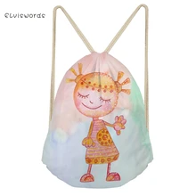 Elviswords милый рисунок инопланетян маленький женский рюкзак для путешествий на шнуровке женская сумка школьная сумка для девочек Повседневная сумка для покупок пляжные сумки