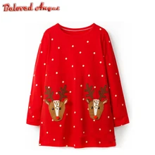 Г. красное рождественское платье для маленьких девочек, Детский новогодний костюм Санта-Клауса Детские праздничные платья для девочек, От 1 до 6 лет одежда для малышей
