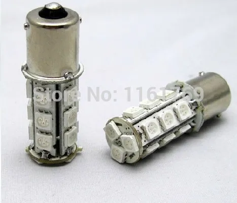 

2pcs White 1156 P21W BA15S R10W 18 LED 5050 SMD Tail Brake Signal Side Light Bulb 12V